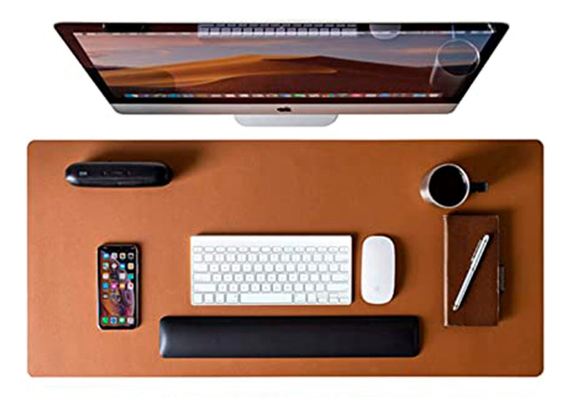 Mousepad Grande Preto 90x40 Deskpad Couro Antiderrapante Mesa Computador Notebook Eddias