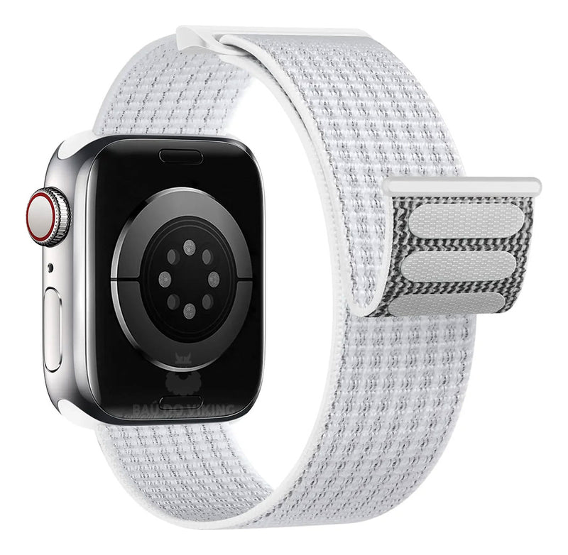 Baú do Viking pulseira Nylon Loop rosa areia compatível com Apple Watch 38/40/41/42mm