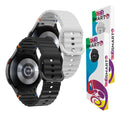 Pulseira De Silicone Ridge 3 Cores 123-alc-07 Marca 123smart Compavel Com Samsung Galaxy Watch 4 5 6 7 Fe 40mm 42mm 43mm 44mm 45mm 46mm 47mm Classic Pro - Cor Preto