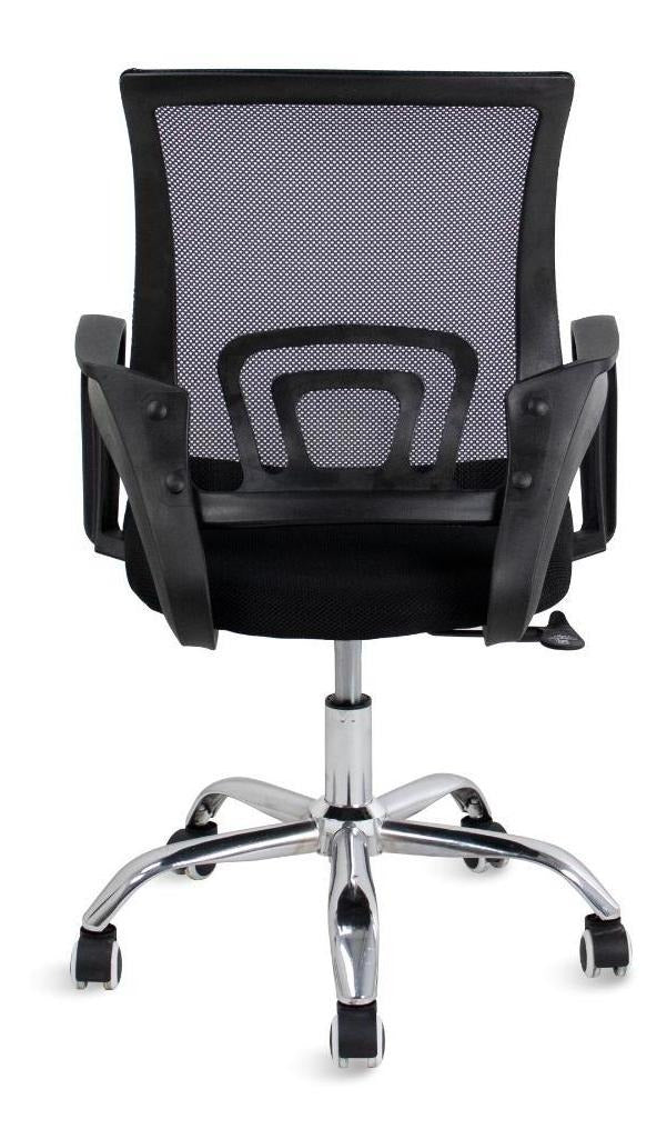 Cadeira de Escritório Pctop Office Fit 1001 9050 Ergonômica Preta com Estofado de Mesh y Tecido