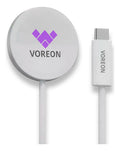 Cabo Magnetico Voreon Carregador Compatível com Relógio Apple Watch Series 2 3 4 5 6 Indução Smartwatch Cor Branco