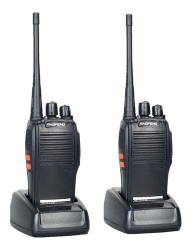 Kit 4 Radios Comunicador 777s 16canais Profissional O Melhor Bandas De Freqüência Bf777s Cor Preto
