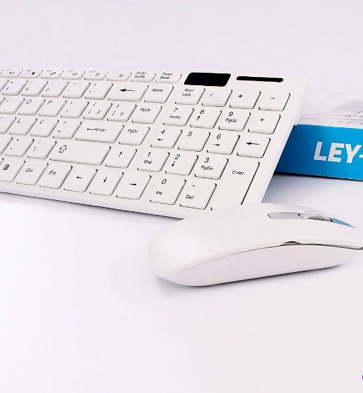 Combo Teclado E Mouse Sem Fio Usb 2.4 Ghz - Ley-171 Cor do mouse Branco Cor do teclado Branco