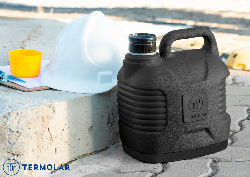 Garrafão Térmico 5 Litros Mantém Gelado Quente Preto E Amarelo Trilha Camping Supertermo Termolar