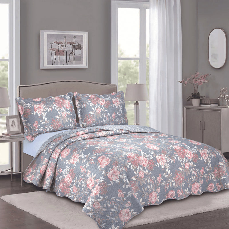 Kit Cobre Leito Colcha King Patchwork Evolution Dupla Face 3 pçs Camesa