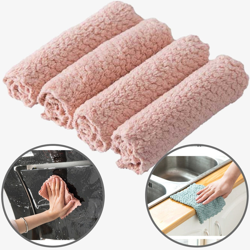10 Un Pano Reutilizável Flanela De Limpeza Limpa Tudo Melhor