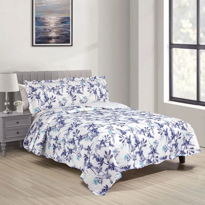 Kit Cobre Leito Colcha Queen Patchwork Evolution Dupla Face 3 pçs Camesa