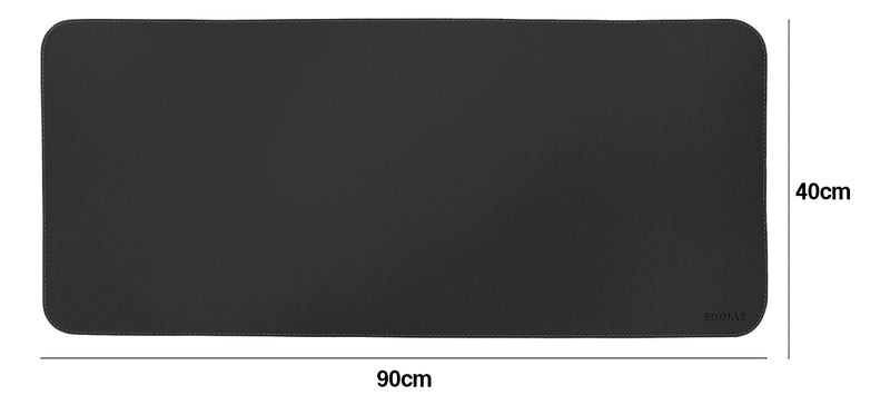 Mousepad Grande Preto 90x40 Deskpad Couro Antiderrapante Mesa Computador Notebook Eddias