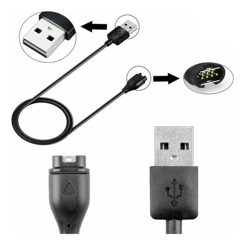 Cabo Usb Para Garmin Fenix 5 5s 5x 6 6x 6s 935 Vivoactive 3 Preto