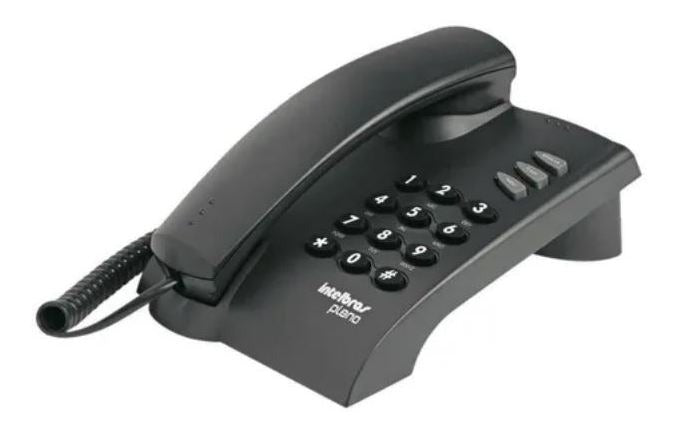 Telefone Pleno Intelbras Com Fio Preto