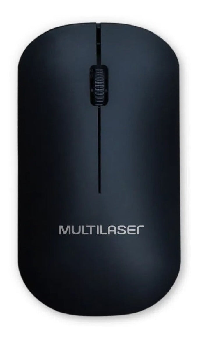 Mouse Slim Sem Fio Wireless Multilaser 1200dpi Mo307 Cor Preto