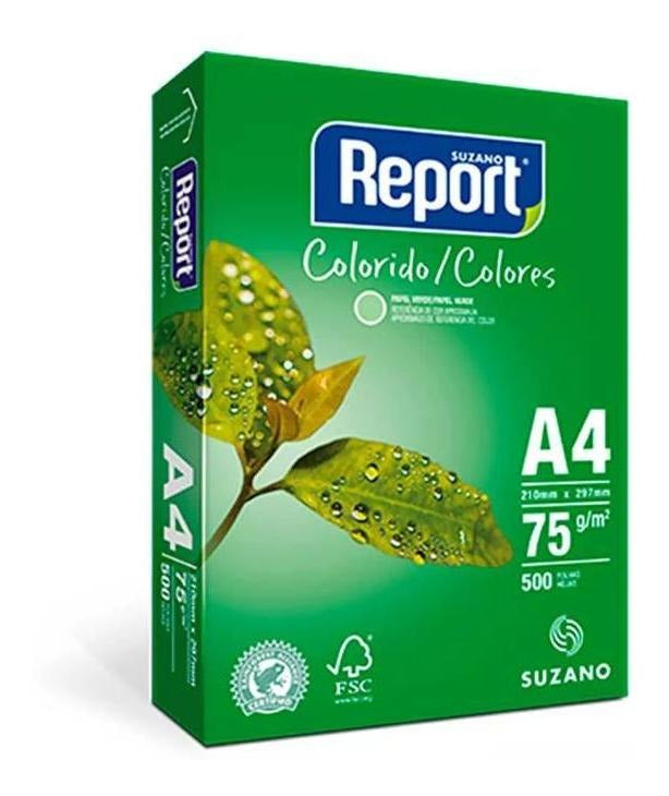Report A4 Multifunção De 500 Folhas De 75g Branco De 5 Unidades Por Kit