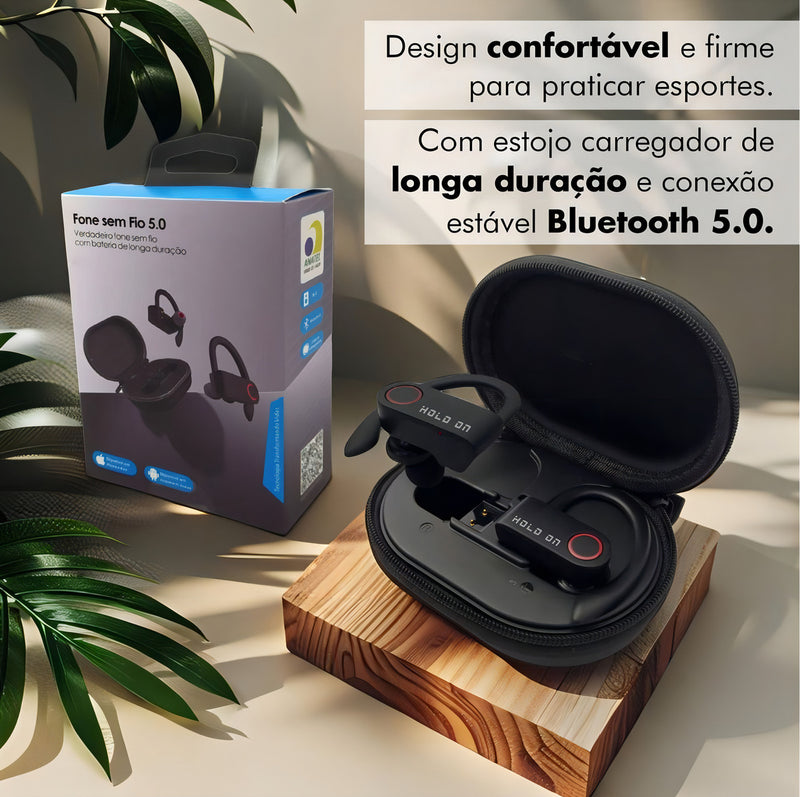 Fone De Ouvido Bluetooth Sem Fio Tws Esportivo Compatível Com iPhone Samsung Xiaomi Lenovo Motorola Xt80 Lp75 Celular Android Ios Academia Caminhada Tipo Gancho Hold On