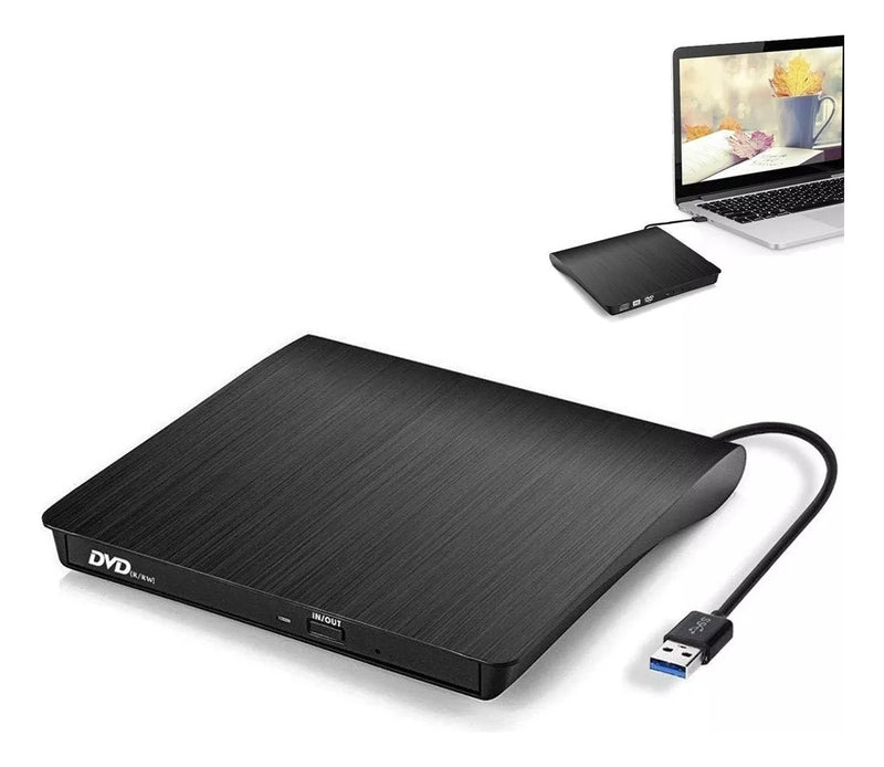 Gravador De Dvd Leitor Cdrom Externo Usb 3.0 Portátil