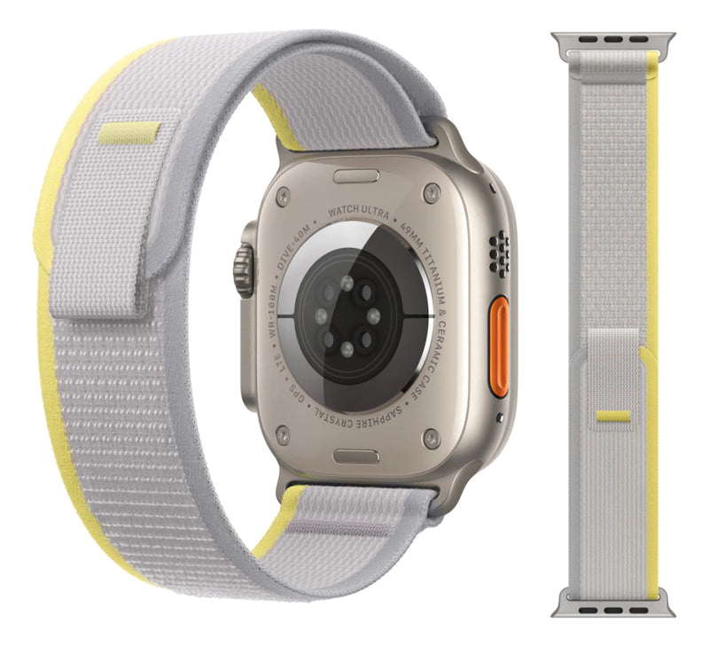 Pulseira Alpine para apple watch ultra 49mm/45mm/44mm/42mm de larguras feita em nylon/ elastano fivela (g-hook loop) cor preto comprimento total 21