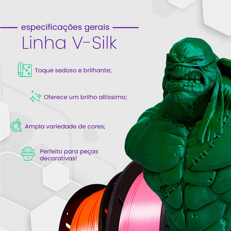 Voolt3D PLA Filamento 1.75mm Premium 1kg Cor Bege Caucasiano
