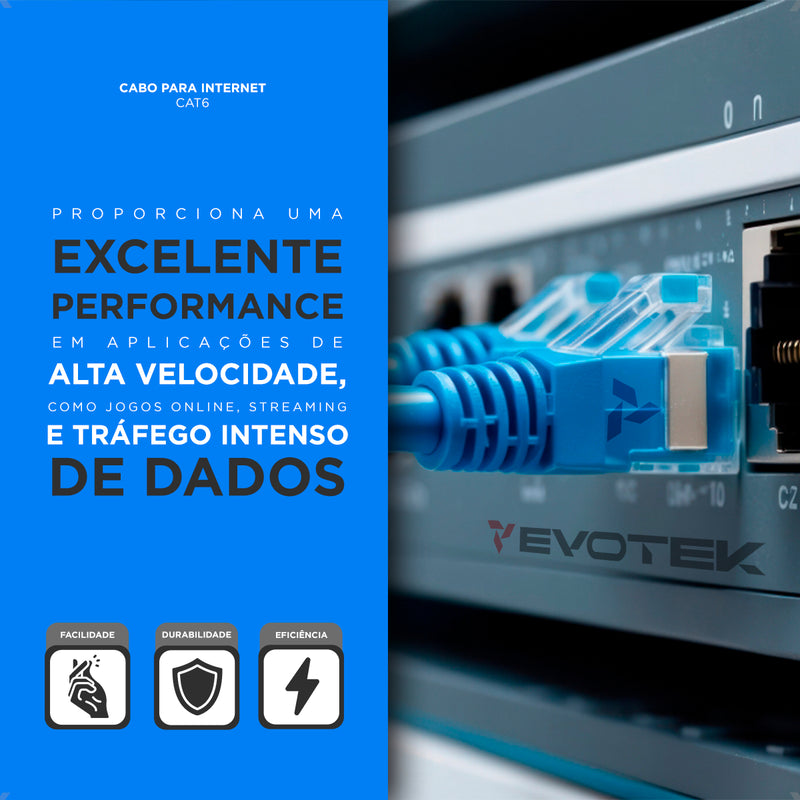 Cabo De Rede Internet 30m Cat6 Crimpado Giga Lan Ethernet