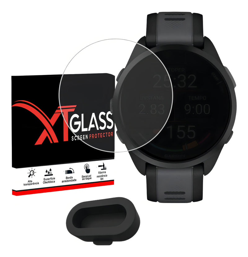 Kit Pelicula + Plugue Compativel Com Garmin Forerunner 165