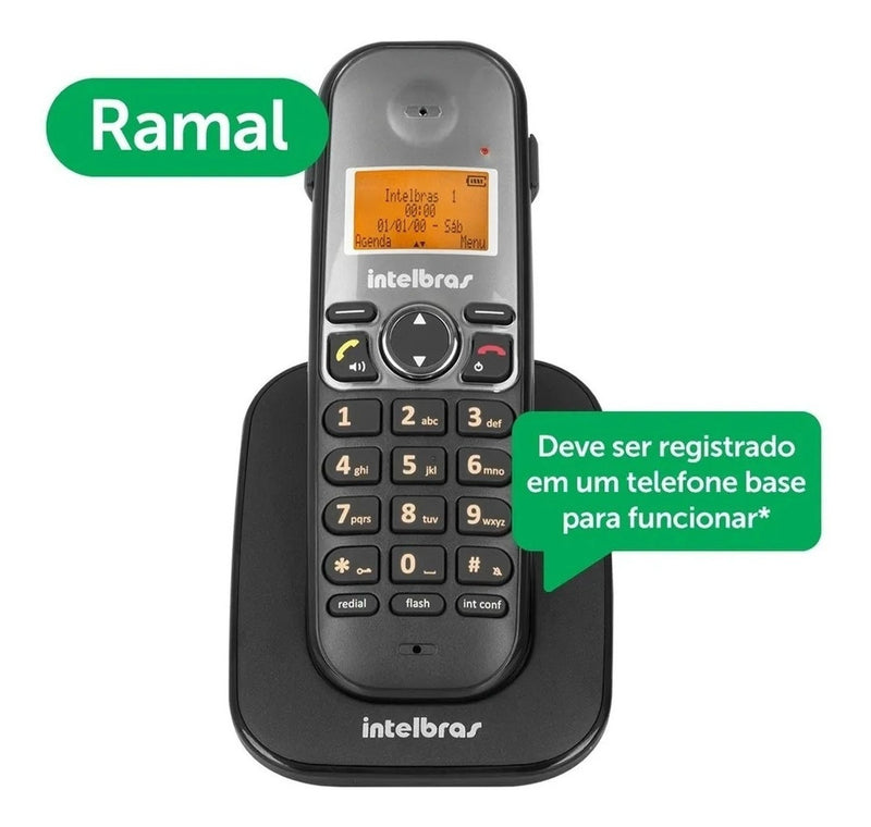 Telefone Ts 5120 Sem Fio Intelbras Preto