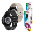 Pulseira De Silicone Ridge 3 Cores 123-alc-07 Marca 123smart Compavel Com Samsung Galaxy Watch 4 5 6 7 Fe 40mm 42mm 43mm 44mm 45mm 46mm 47mm Classic Pro - Cor Preto