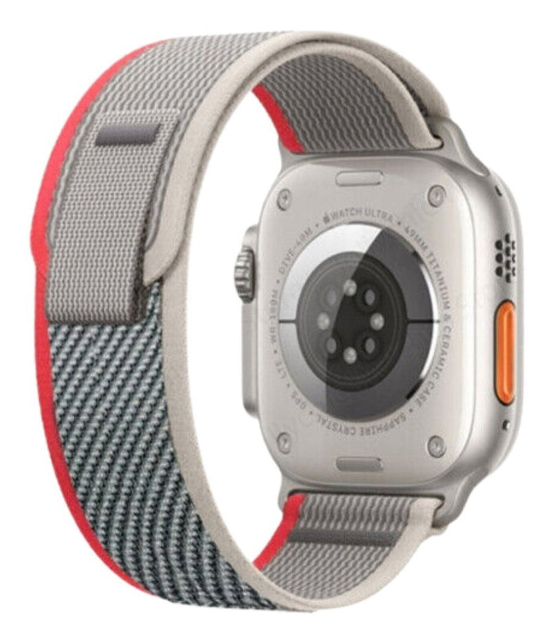Pulseira Alpine para apple watch ultra 49mm/45mm/44mm/42mm de larguras feita em nylon/ elastano fivela (g-hook loop) cor preto comprimento total 21