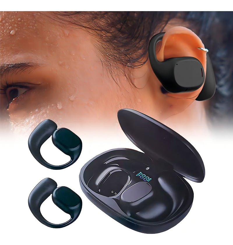 Fone De Ouvido Bluetooth Gancho Sem Fio Esporte Corrida Cor Preto