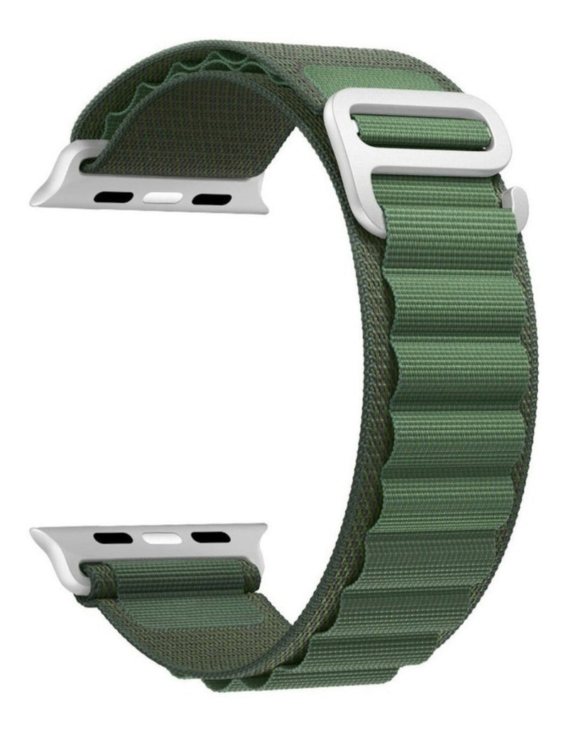 Pulseira Alpine para apple watch ultra 49mm/45mm/44mm/42mm de larguras feita em nylon/ elastano fivela (g-hook loop) cor preto comprimento total 21