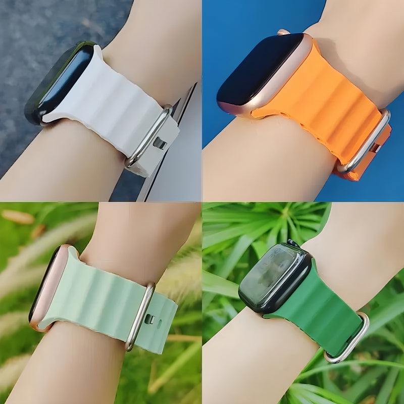 Pulseira Oceano Para Apple Watch Ultra 49mm Cor Rosa-claro