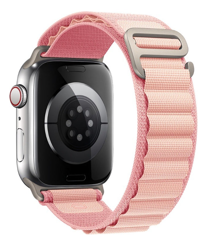 Pulseira Alpine para apple watch ultra 49mm/45mm/44mm/42mm de larguras feita em nylon/ elastano fivela (g-hook loop) cor preto comprimento total 21