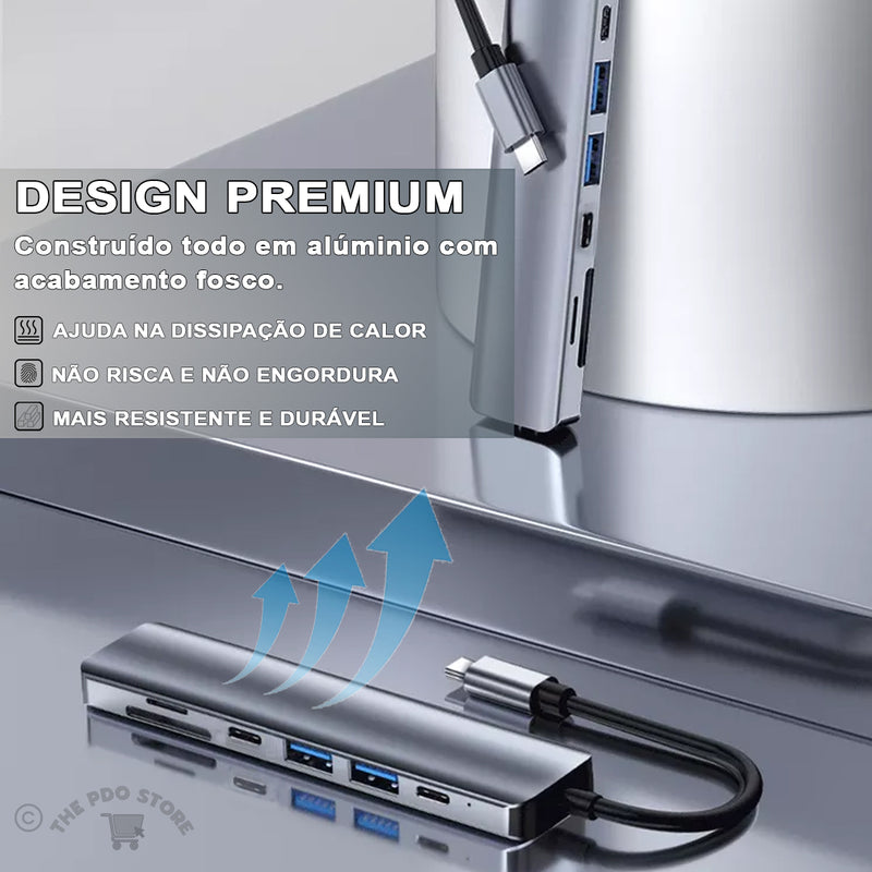 Hub Usb 8 Portas Usb 3.0 5 Gbps Extensor Adaptador Usb 3.0 Computador Pc Notebook Pdo Store