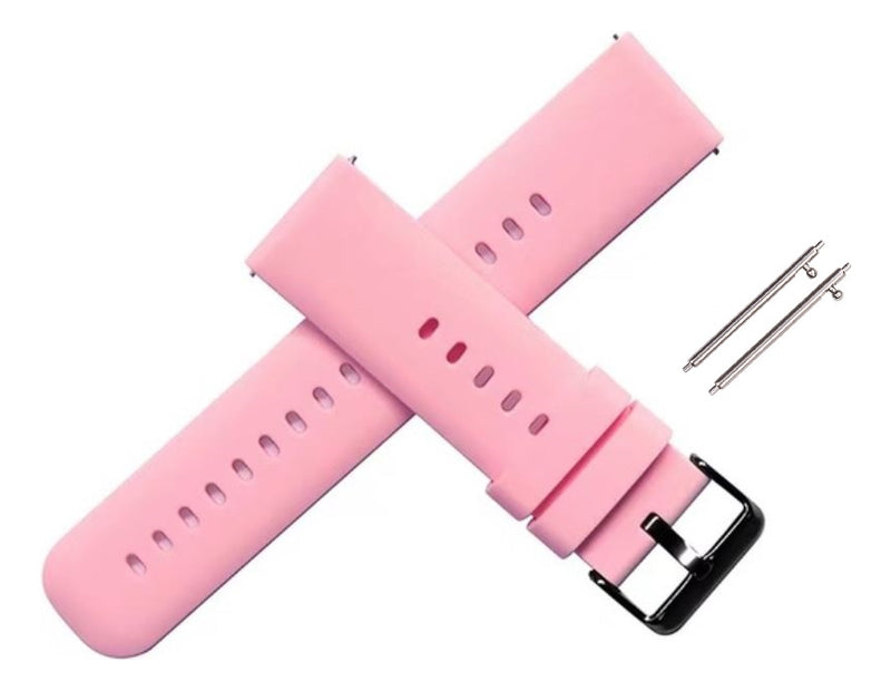 Pulseira Silicone Gold Compatível Amazfit Bip S A1821 20mm Cor Rosa