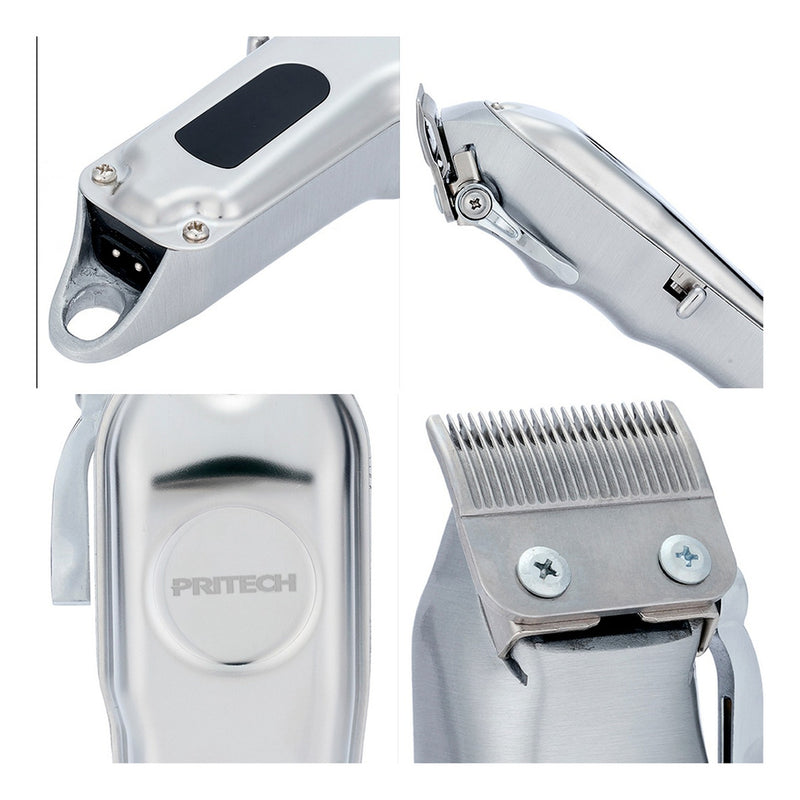 Máquina Barbear Cortar Cabelo Pritech Elétrica Sem Fio