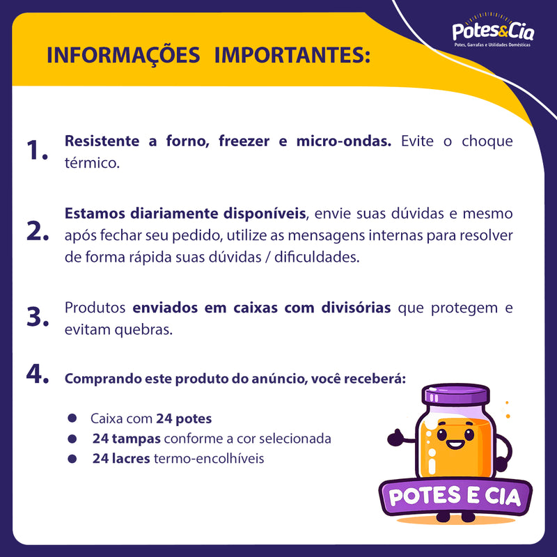 24 Potes De Vidro Belém 240ml Com Tampas Metálicas E Lacres Cor Vermelho Xadrez