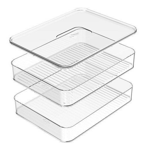 Porta Frios Duplo Geladeira Clear Fresh Natural Ou Cozinha Cor Água