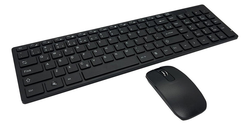 Combo Teclado E Mouse Sem Fio Usb 2.4 Ghz - Ley-171 Cor do mouse Branco Cor do teclado Branco