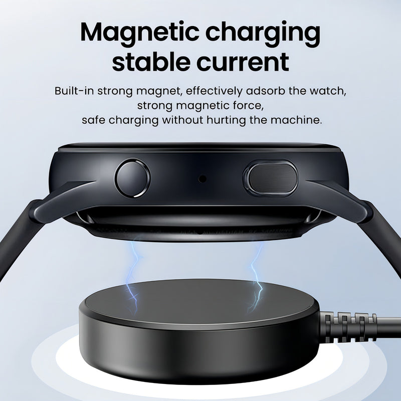 Carregador Samsung Galaxy Watch Classic 4 3 Active2, cabo R500, cor preta