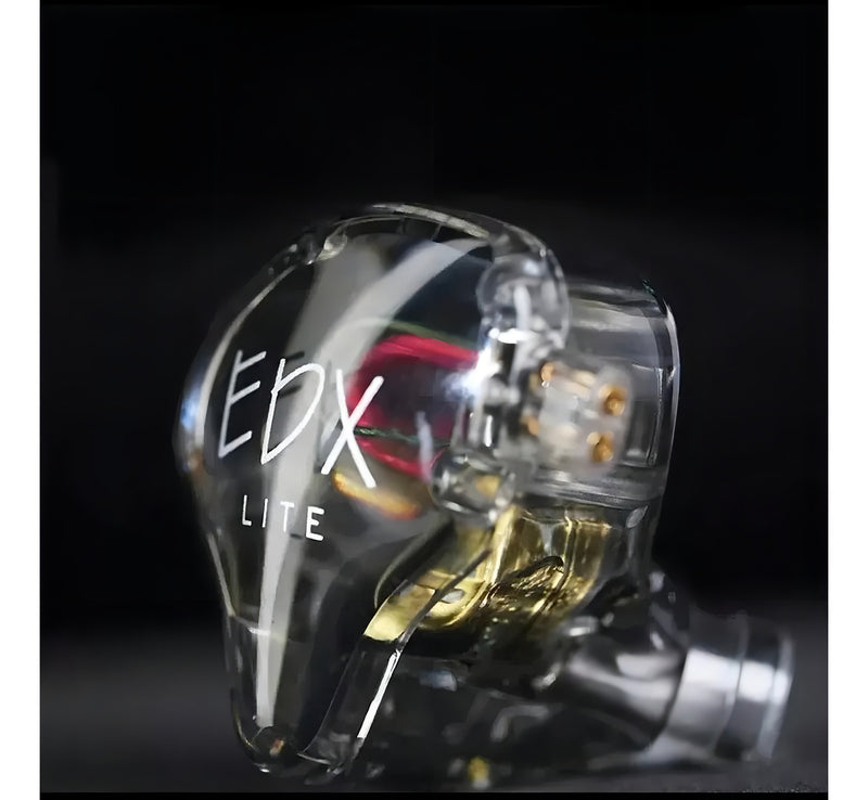 Fone De Ouvido Kz Edx Lite Dj Musical Retorno Palco In-ear Cor Fume