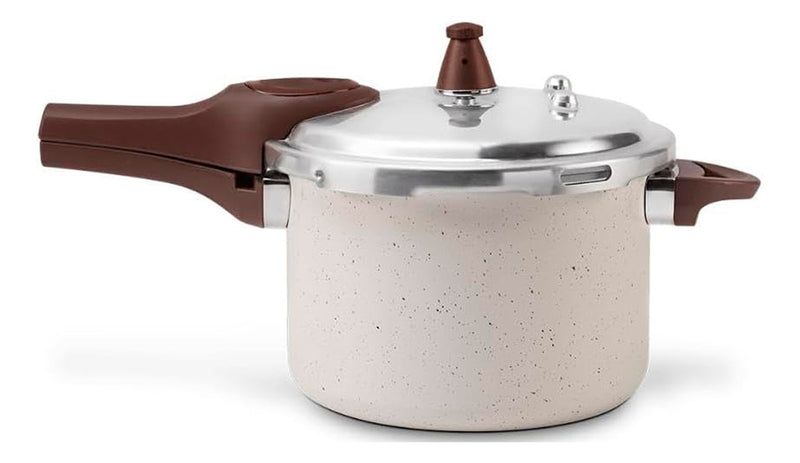 Brinox Pressure Panela de Pressão Revestimento Cerâmica Indução 4,2L cor Vanilla