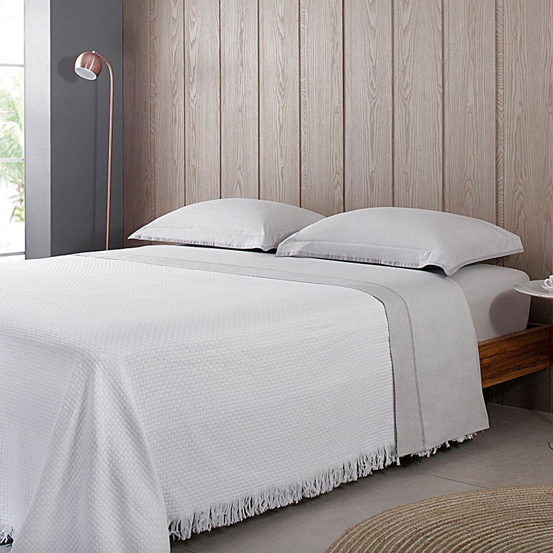 Colcha Casal Buddemeyer In Design 100% Algodão Cinza