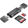 Leitor De Cartão De Memória Sd E Micro Sd Para Usb-c E Usb-a