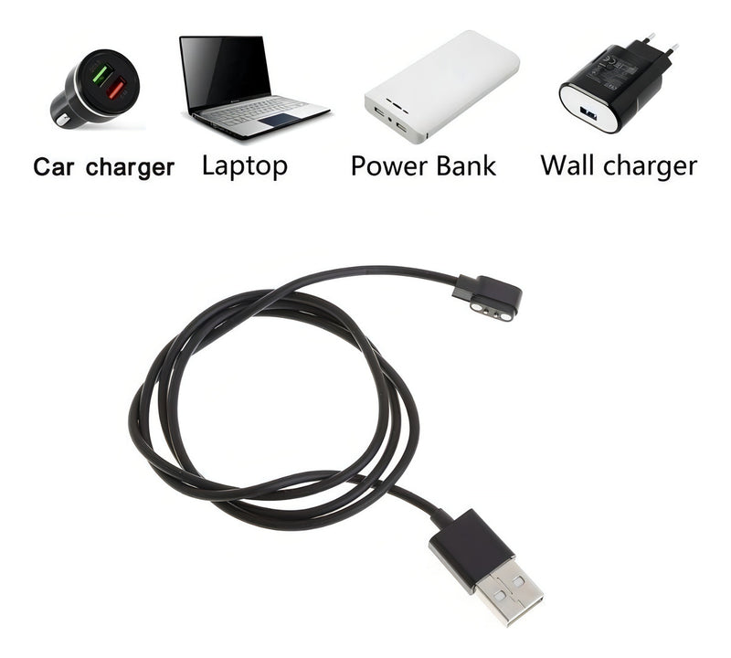 Cabo Carregador Usb Para Mibro Air Smartwatch Magnético Cor Preto