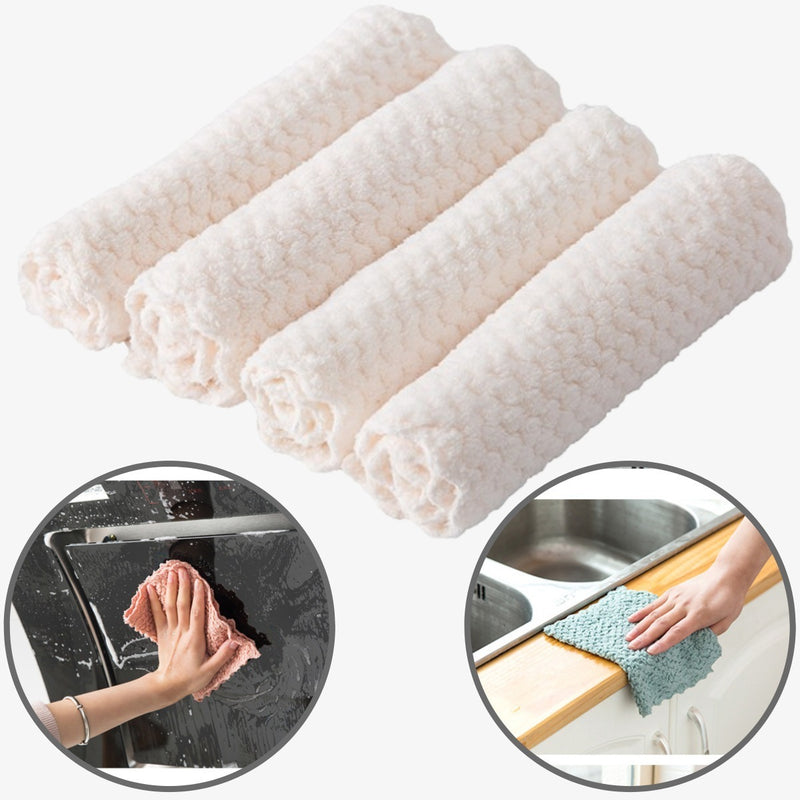 10 Un Pano Reutilizável Flanela De Limpeza Limpa Tudo Melhor