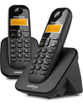 2 Telefones Sem Fio Intelbras Ts3112 Com Identificador Ramal Cor Preto