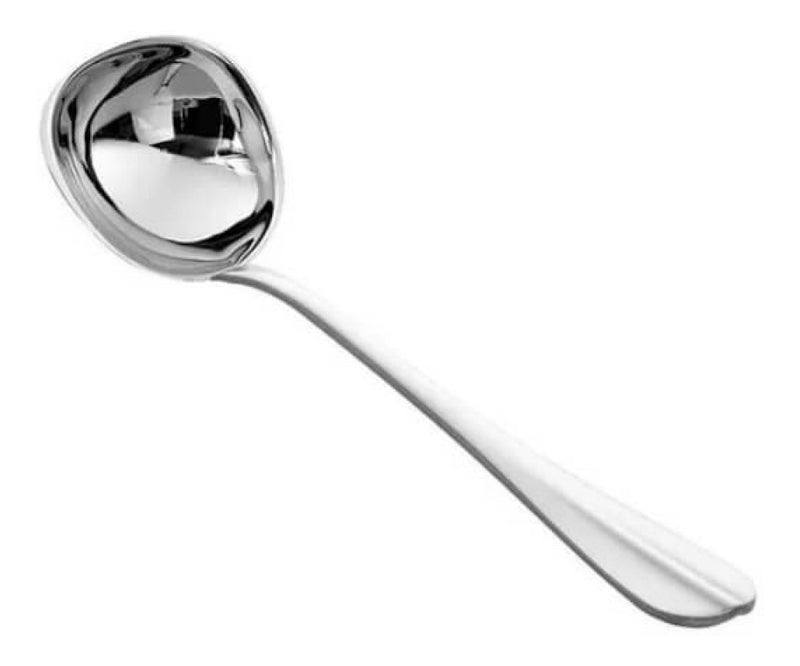 Concha De Sopa Grande Em Aço Inox Positano 33cm Lyor