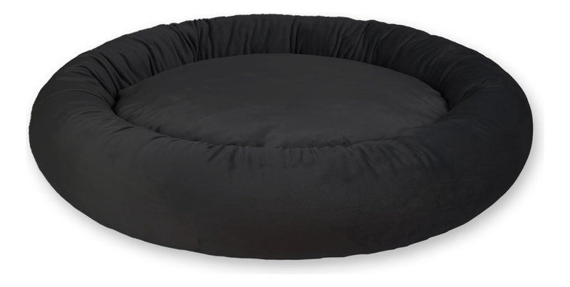 Cama Pet Luxo Cães Gatos Confortável Redonda Impermeável G Cor Marrom Desenho Liso