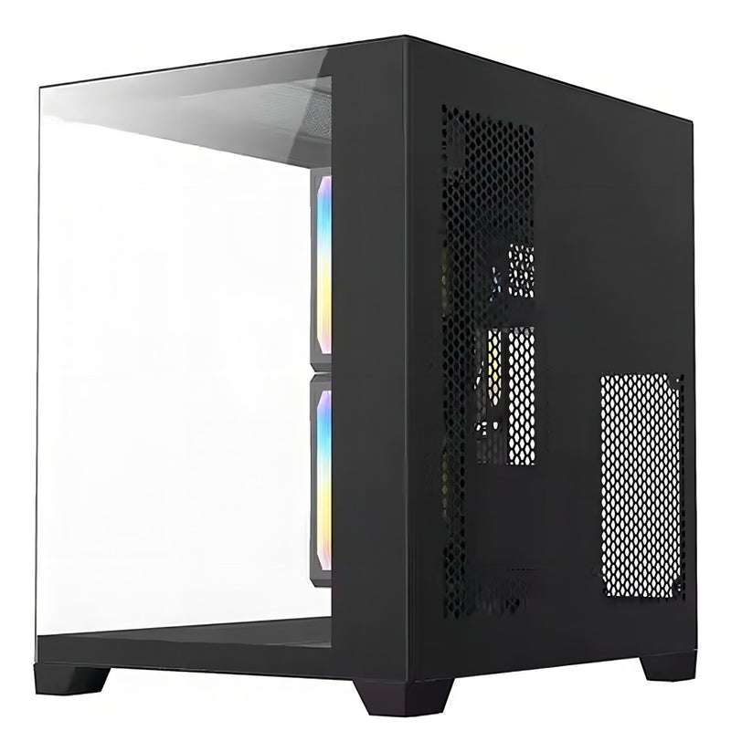 Gabinete Gamer Hayom Aquário Com 4 Cooler Fan Led Rgb