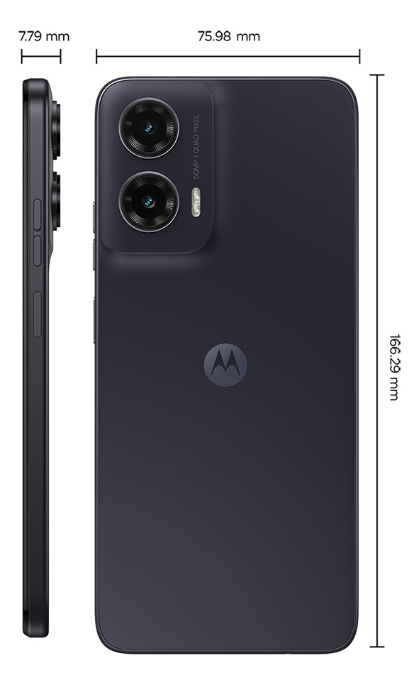 Smartphone Motorola Moto G35 5g - 128gb 12gb (4gb Ram+8gb Ram Boost) E Camera 50mp Com Ai Nfc Tela 6.7 Com Superbrilho - Grafite - Vegan Leather
