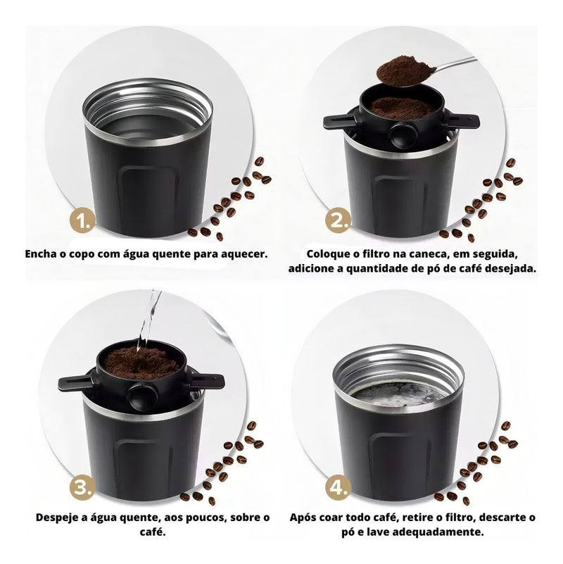 Mini Trad Bm-f1034 Filtro Coador De Café Aço Inox