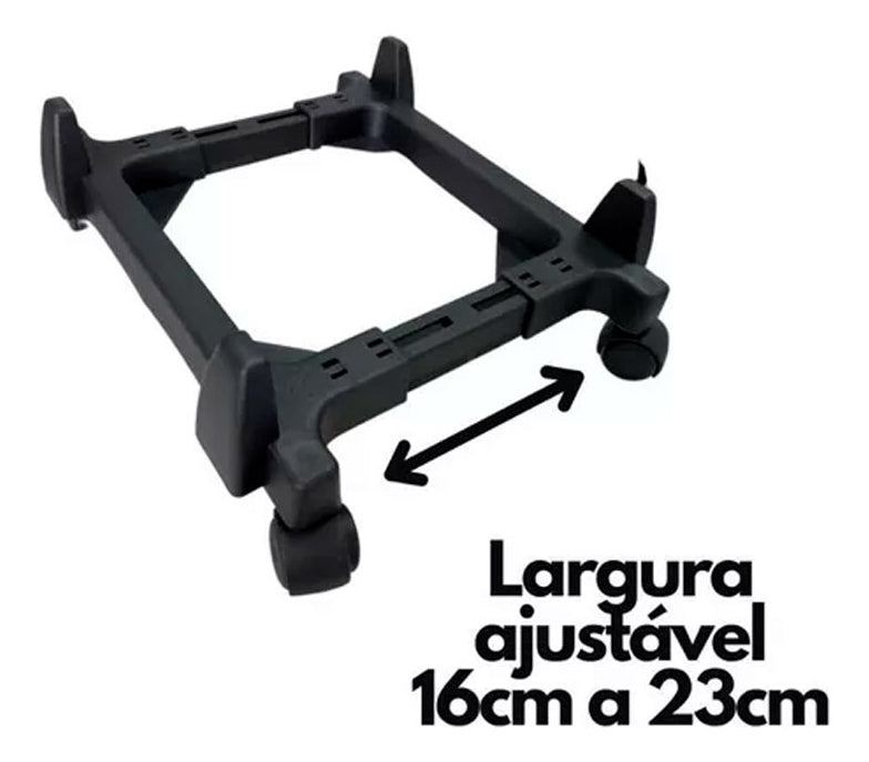 Carrinho Suporte Para Cpu E No Break Com Rodinhas Force Line