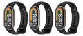 3x Pulseira Silicone Para Smartband Mi Band 9 Miband 9 Cor Preto/Preto/Preto Largura da pulseira 15 cm